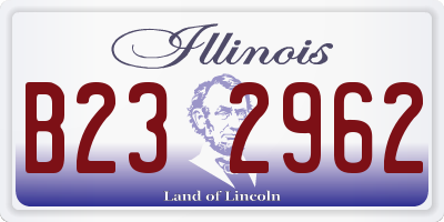 IL license plate B232962