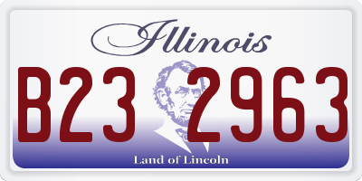 IL license plate B232963