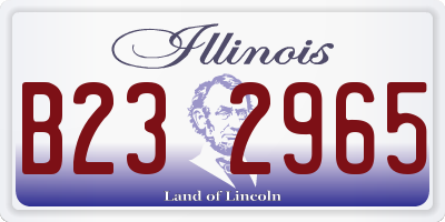 IL license plate B232965