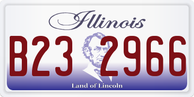 IL license plate B232966