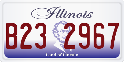 IL license plate B232967
