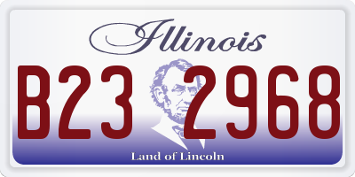 IL license plate B232968
