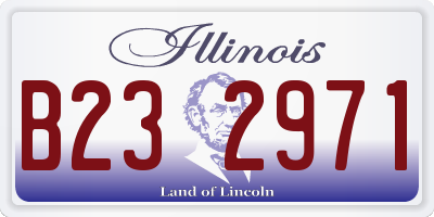 IL license plate B232971