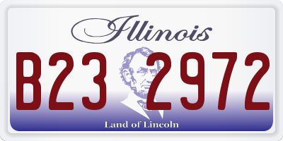 IL license plate B232972