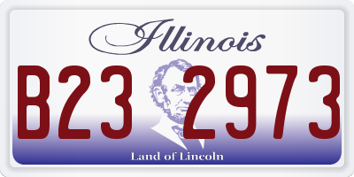 IL license plate B232973