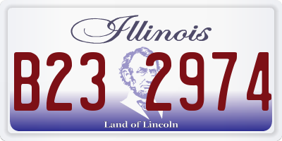 IL license plate B232974