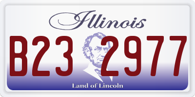 IL license plate B232977