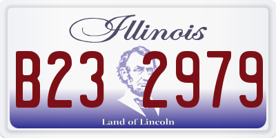 IL license plate B232979