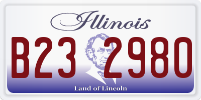 IL license plate B232980