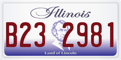 IL license plate B232981