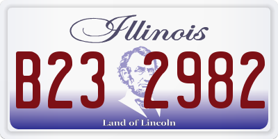 IL license plate B232982
