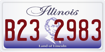 IL license plate B232983