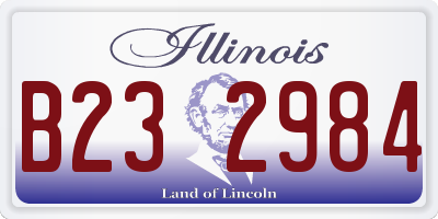 IL license plate B232984