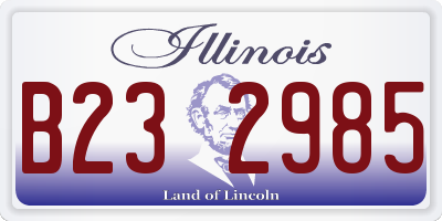 IL license plate B232985