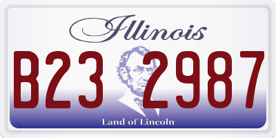 IL license plate B232987