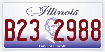 IL license plate B232988