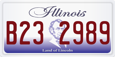 IL license plate B232989