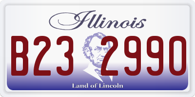 IL license plate B232990