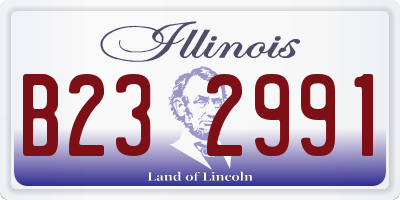IL license plate B232991