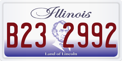 IL license plate B232992