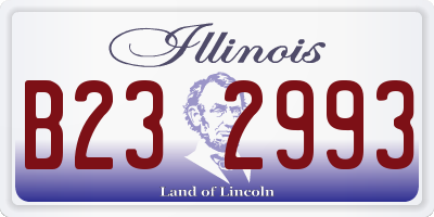 IL license plate B232993