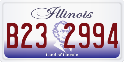 IL license plate B232994