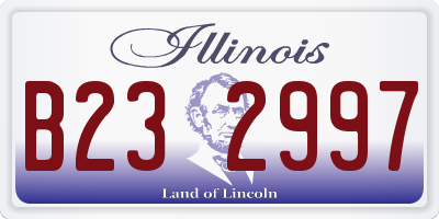 IL license plate B232997