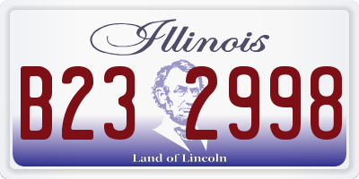IL license plate B232998