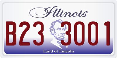 IL license plate B233001