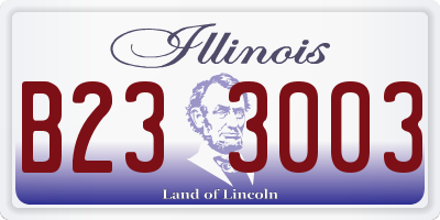 IL license plate B233003