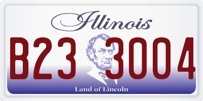 IL license plate B233004