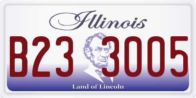 IL license plate B233005