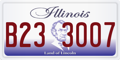 IL license plate B233007