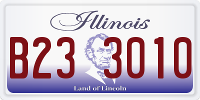 IL license plate B233010