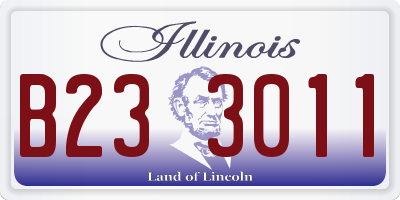 IL license plate B233011