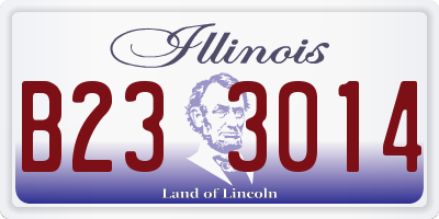 IL license plate B233014