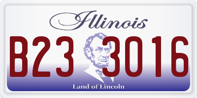IL license plate B233016