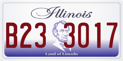 IL license plate B233017