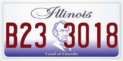 IL license plate B233018