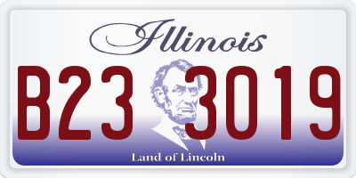IL license plate B233019