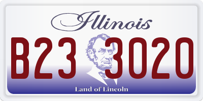 IL license plate B233020