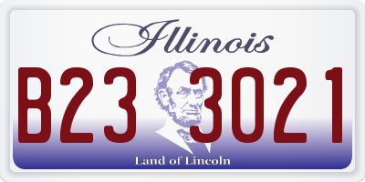 IL license plate B233021