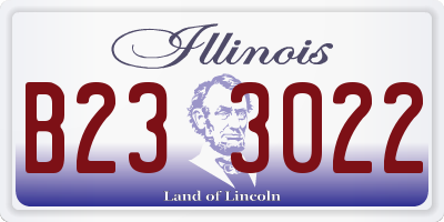 IL license plate B233022