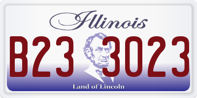 IL license plate B233023