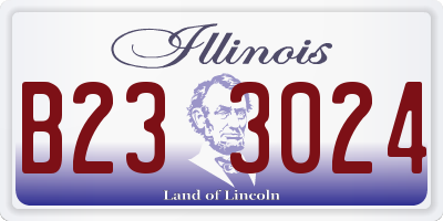 IL license plate B233024