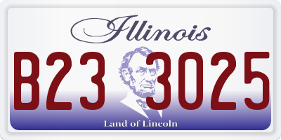 IL license plate B233025
