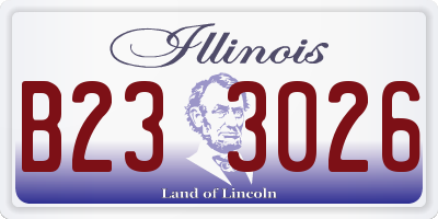 IL license plate B233026