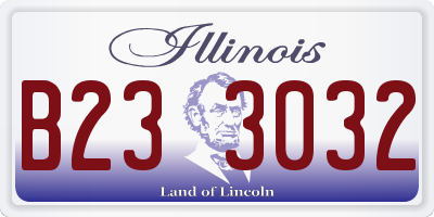 IL license plate B233032