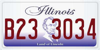 IL license plate B233034