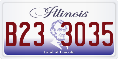 IL license plate B233035